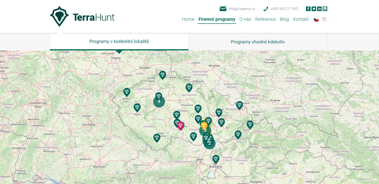 Mapy OpenStreetMap pro TerraHunt
