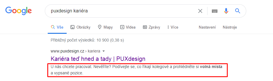 PUXdesign meta title na Google