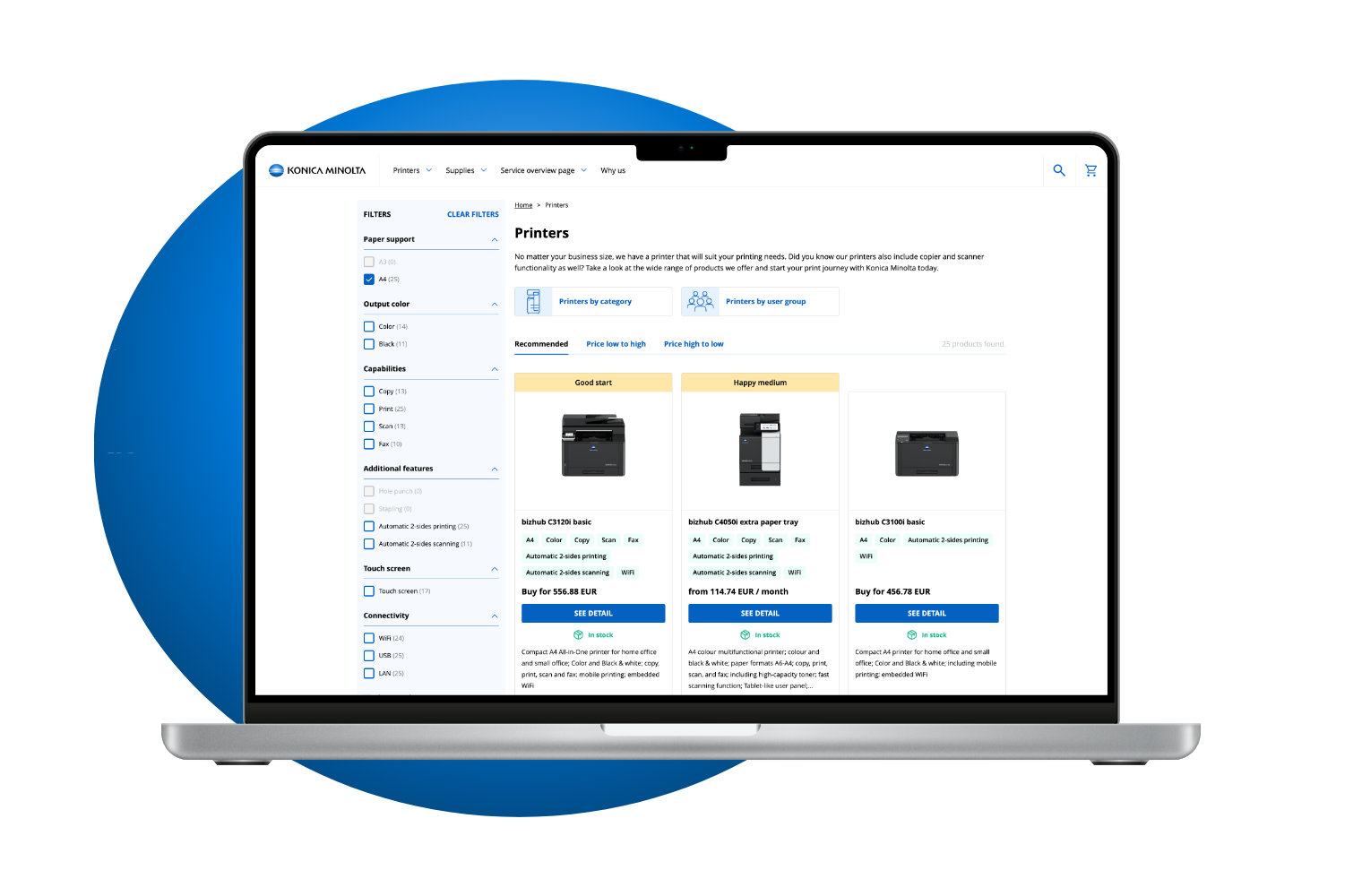 Konica Minolta: znamenitý relaunch e-shopu