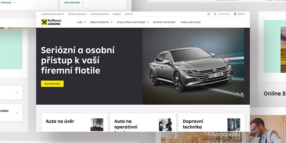 Spolehlivý web pro klienty Raiffeisen Leasing